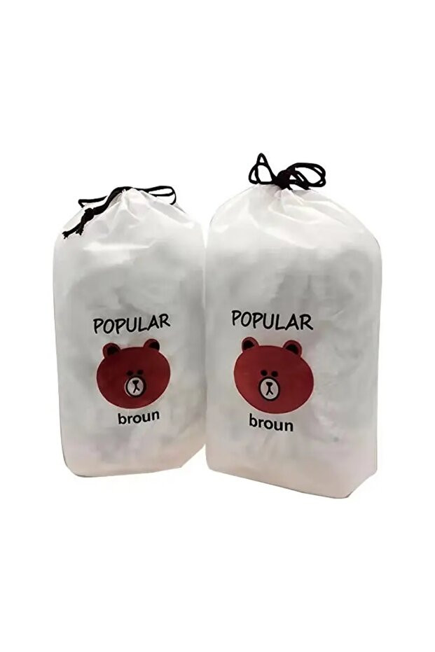 100 Adet Lastikli Tazeliği Koruyan Tencere Tabak Esnek Strech Kapak Ve Saç Bonesi