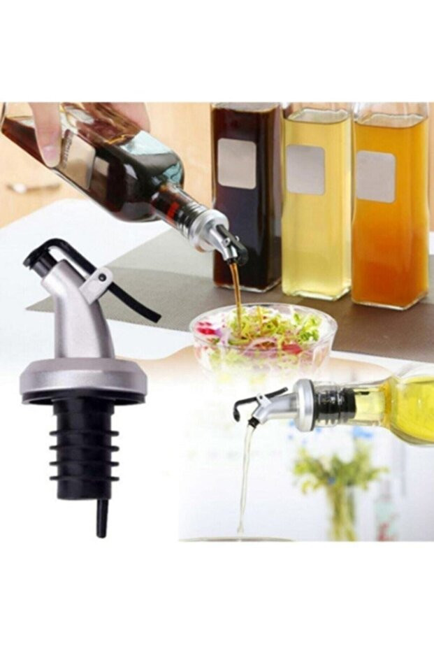 1 Adet Kapaklı Şişe Ucu Servis Aparatı Damlalık Yağdanlık Tıpa Tapa Mantar