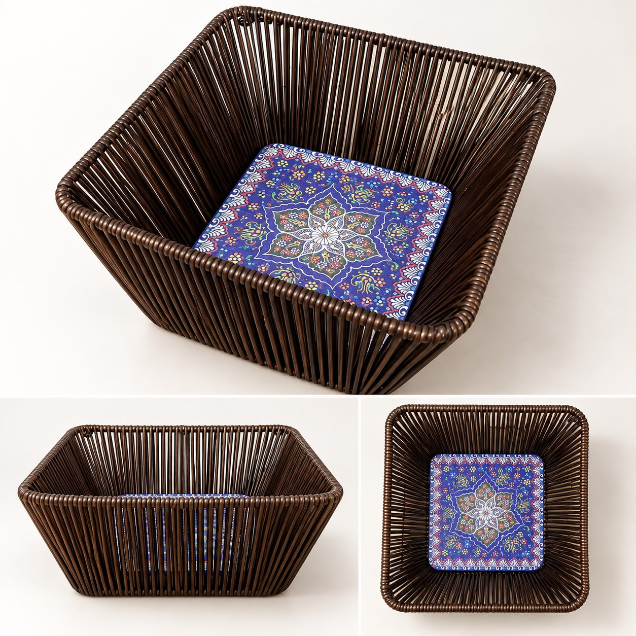 Rattan Çini Desenli Organizer 25 CM CE-7112
