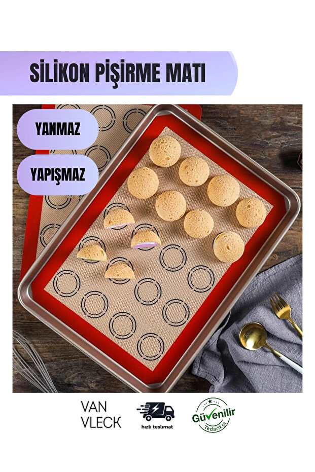 30x40  Silikon Fırın Matı - Pişirme ve Yoğurma Silpatı (YAĞLI KAĞIT)