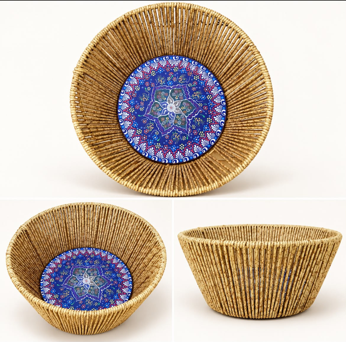Rattan Çini Desenli Organizer 26 CM CE-7105