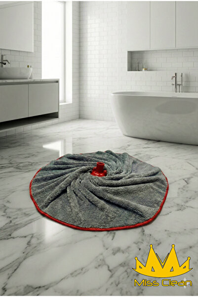 Mega Boy Gri Renk Mikrofiber Paspas Mop Yedek Ucu Çizmez ve Ses Yapmaz Özel Doku